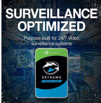 Seagate Skyhawk 4TB Video Internal Hard Drive HDD – 3.5 Inch SATA 6Gb/s 64MB Cache for DVR NVR Security Camera System with Drive Health Management and in-House Rescue Services (ST4000VXZ16/016)