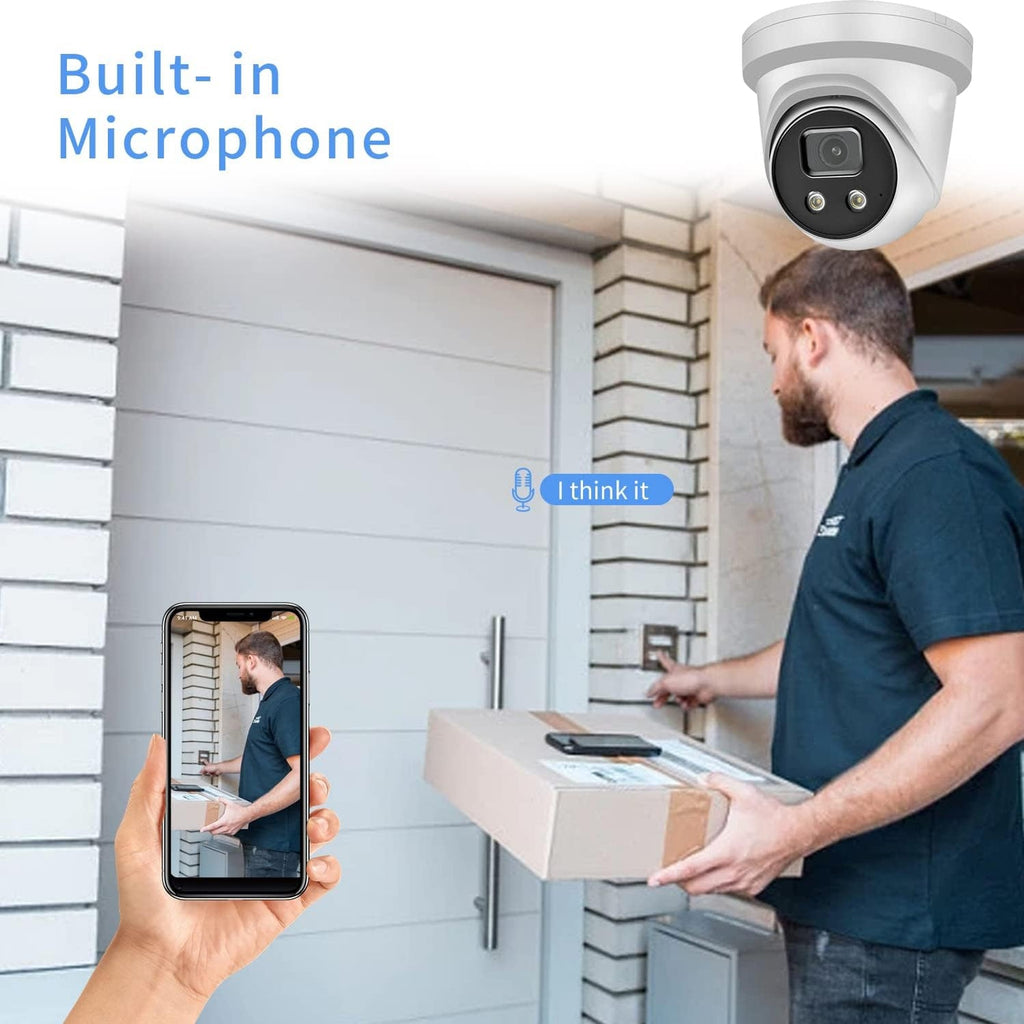 Hikvision DS-2CD2386G2-IU 2.8mm 8MP 4K Powered-by-DarkFighter IR Fixed Turret Network Camera POE Night Version IP67 H.265+ English Version IP Camera